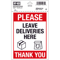 Hy-Ko English White Social Distancing Sign 7 in. H x 5 in. W (Pack of 10)