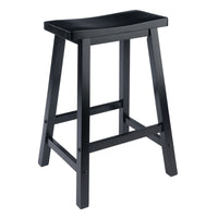 Winsome Satori Black Wood Traditional Stool Chair