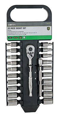 Socket Set, 1/4-In. Drive, 22-Pc.