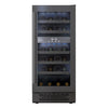 23 BOTTLE 15 IN BUILT-IN BLACK STAINLESS DUAL ZONE WINE COOLER