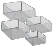 Honey Can Do Bts-06596 Silver Organizer Baskets 4 Piece Set