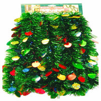 Holographic Multi Colored Light Bulbs with Green Center Garland, 4-1/2 x 10-Ft. (Pack of 12)