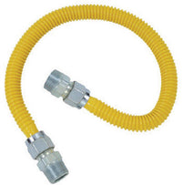 Flexible Gas Connector, Pro-Coat Stainless-Steel, 36-In.