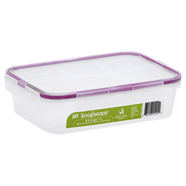 Snapware Airtight 10-Cup Rectangle Food Storage Container, 6-Pack 