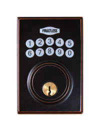 Faultless Aged Bronze Metal Electronic Deadbolt