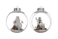 Decoris Open Bauble with Outdoor Scene Ornament Clear Plastic 1 pk (Pack of 24)