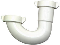 Lavatory/Kitchen Drain J Bend, White Plastic, 1.25-In. Or 1.5-In. O.D. (Pack of 5)