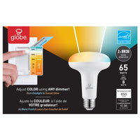 Globe Electric BR30 E26 (Medium) LED Bulb Daylight 65 Watt Equivalence 2 pk