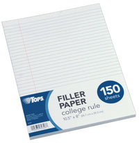 Tops 62328 10.5" X 8" College Ruled Filler Paper 150 Sheets