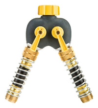 Melnor 5/8 in. Metal Threaded Male/Female Y-Hose Connector with Shut Offs