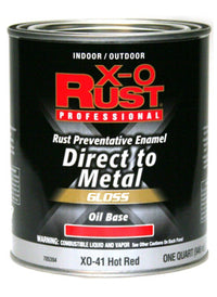 Premium Ant-Rust Oil-Base Enamel, Hot Red Gloss, 1-Qt.