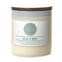 Colonial Candle White Basil and Mint Scent Jar Candle 4.5 in.   H X 3.75 in.   D 16 oz (Pack of 4)