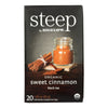 Steep By Bigelow Organic Black Tea - Sweet Cinnamon - Case of 6 - 20 BAGS