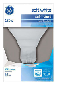 GE Saf-T-Gard 120 watts BR40 Floodlight Incandescent Bulb E26 (Medium) Soft White 1 pk (Pack of 6)