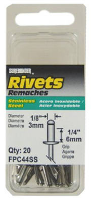 20-Pack Medium Stainless-Steel Rivets