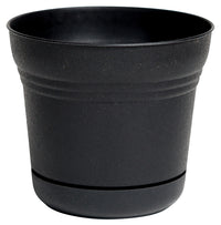 Bloem Llc Sp0700 7.25 X 5 X 6.5 Black Plastic Saturn Planter