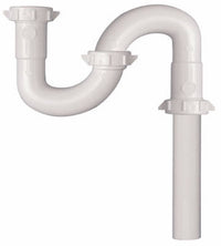 Drain S-Trap, White Plastic, 1.25 x 20.5-In.