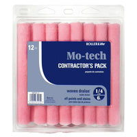 RollerLite Mo-Tech Woven Dralon Fabric 6 in. W X 1/4 in. Mini Paint Roller Cover Refill 12 pk