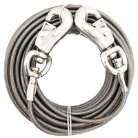 Boss Pet Silver Twin-Swivel Vinyl Coated Cable Dog Tie Out