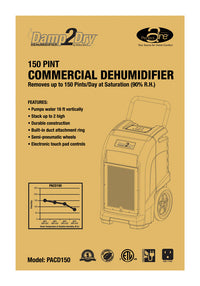 DEHUMIDIFIER 150 PINTS