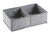 Interdesign 04753 12.25 X 7.25 X 4 Gray Aldo 2 Compartment Drawer Organizer