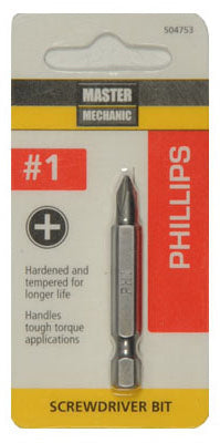 #1 Phillips Screwdriver Bit, 2-In. (Pack of 6)