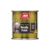 Ace Artistic Finishes Metallic Brass Solvent-based Paint Interior 688 g/L 1/2 pt (Pack of 6)