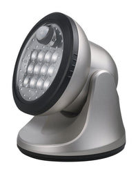 Fulcrum Light It! Motion-Sensing Battery Powered LED Silver Porch Light