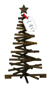 Hallmark Small Wood Tree w/Star Christmas Decoration Brown Wood 14 in. 1 pk (Pack of 2)