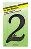 Hy-Ko 4-1/2 in. Black Aluminum Number 2 Nail-On 1 pc. (Pack of 10)