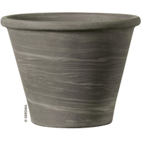 Duo Planter, Round, Grafite Clay, 8-In. (Pack of 10)