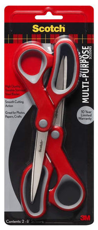 3M 1428-2 8 Multi Purpose Scissors 2 Count