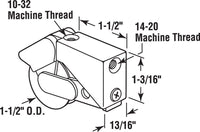 Prime-Line  1-1/2 in. Dia. x 5/16 in. L Steel  Roller Assembly  1 pk