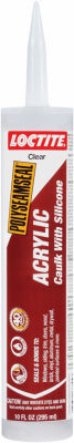 Loctite Polyseamseal Clear Acrylic/Silicone Caulk Sealant 10 oz. (Pack of 12)