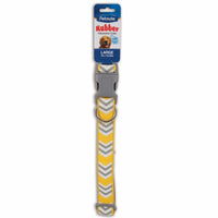 Dog Collar, Yellow Chevron, 1 x 16-26-In. (Pack of 2)