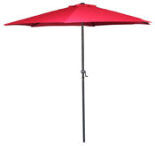 Pride Family Brands UMQ80BKOBD03 8' Brick Red Steel Round Market Umbrella