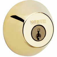 GD9371 3BR K4 WS B 6LR2 2-Cyl Deadbolt - Lifetime Brass