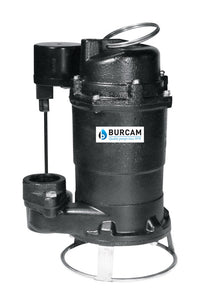 Burcam 3/4 HP 1875 gph Cast Iron Vertical Float Switch Grinding Pump