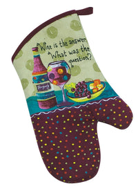 Kay Dee R1025 Wine Is The Answer Oven Mitt (Pack of 3)