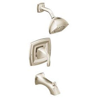 Polished nickel Posi-Temp(R) tub/shower