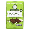 Taza Chocolate Stone Ground Organic Dark Chocolate Bar - Coco Besos Coconut - Case of 10 - 2.5 oz.