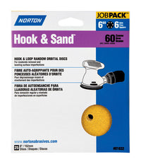 Norton Hook & Sand 6 in. Aluminum Oxide Hook and Loop A250/A290 Sanding Disc 60 Grit Coarse 25 pk