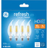 GE Refresh CAC E12 (Candelabra) LED Bulb Daylight 40 Watt Equivalence 4 pk