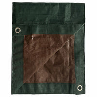 Polyethylene Tarp, Hunter Green/Brown, 20 x 30-Ft.