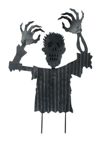 Sunset Vista Metal Black 29.25 in. H Halloween Zombie Solar Garden Stake (Pack of 2)