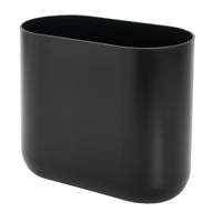 iDesign 1 lb Black Polypropylene Wastebasket