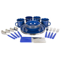 Stansport Blue Tableware Set 24 pc