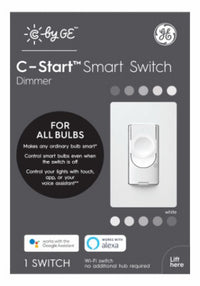 C by GE Single Pole or 3-way Smart Dimmer Switch White 1 pk