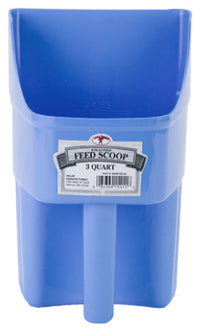 Feed Scoop, Enclosed, Berry Blue Plastic, 3-Qts.