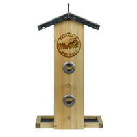 Rustic Bird Feeder, Vertical Hopper, Cedar